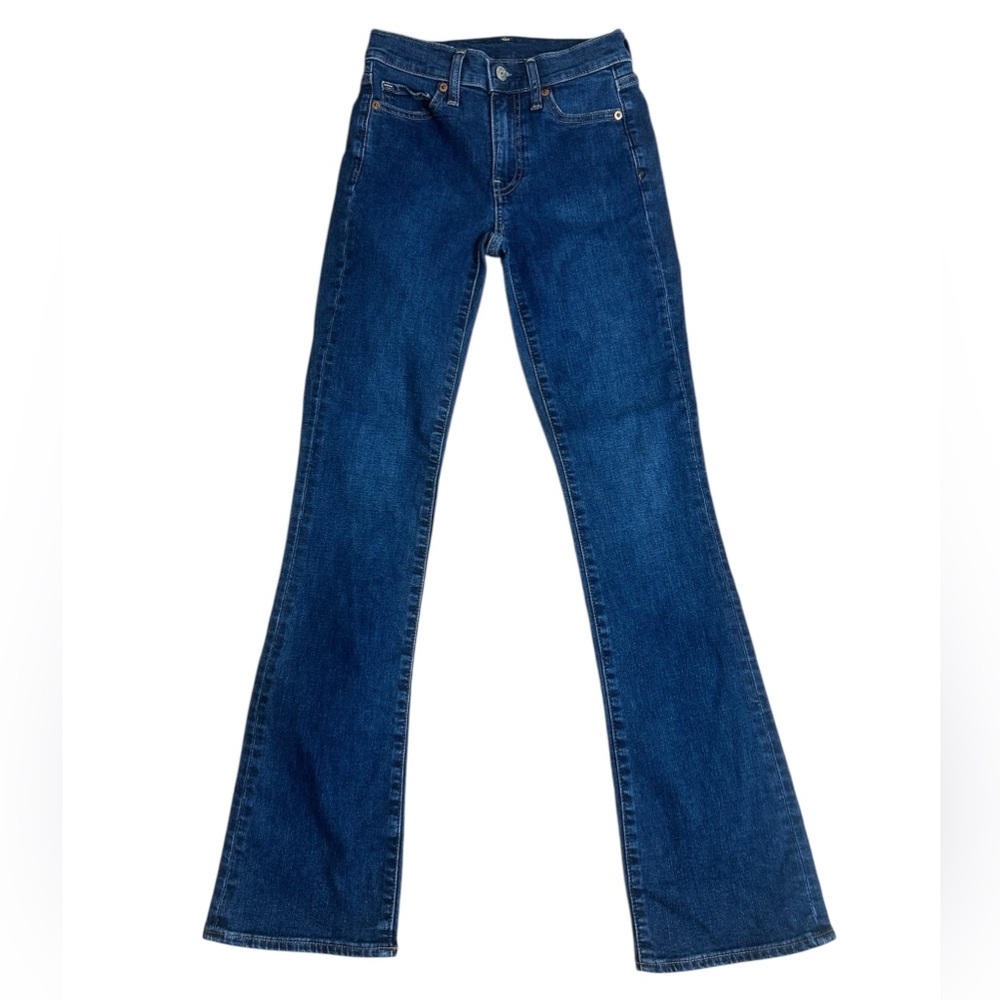 GAP Baby Boot Cut Mid Rise Denim Blue Jeans size 24 (00) like new Tuscan mom
